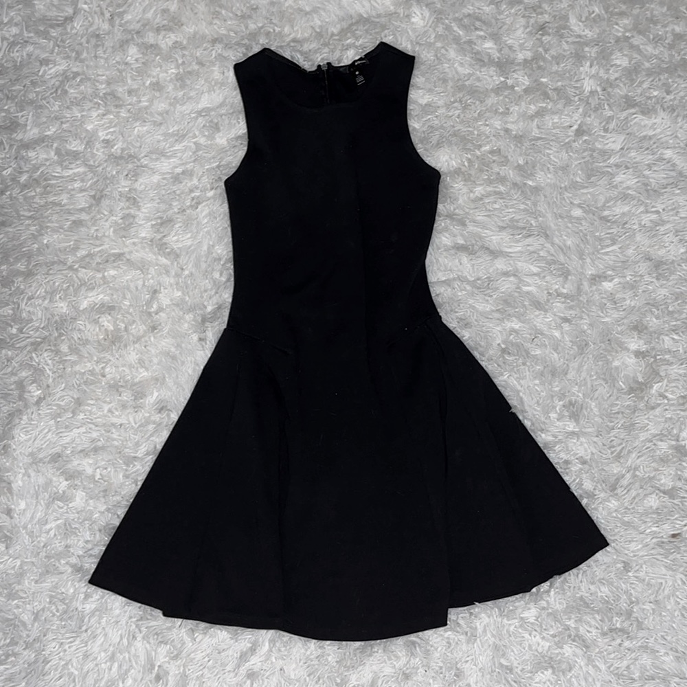 Aqua by Bloomingdale’s Black High Neck Skater Dress Size XS